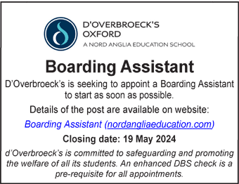 d'Overbroecks seeks Boarding Assistant