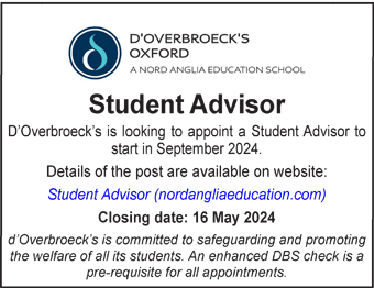 d'Overbroecks seeks Student Advisor