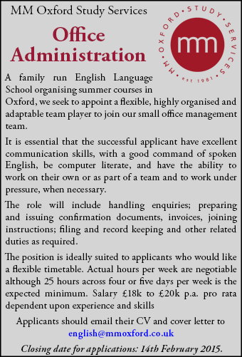 Admin Jobs Oxford