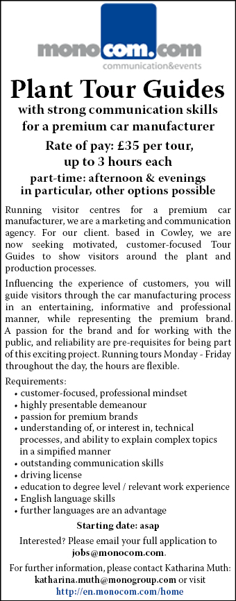 monocom-seeks-tour-guides-for-automotive-plant