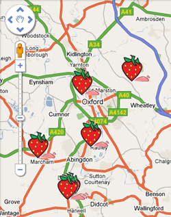 Daily Info's Map of Oxfordshire Pick Your Own