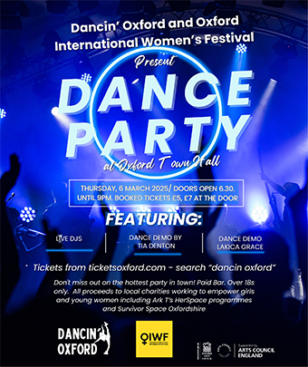 Dancin' Oxford and Oxford International Women's Festival present Dance Party at Oxford Town Hall