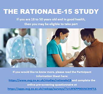 Volunteers aged 18 - 50 for participation in RATIONALE-15 study