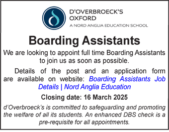 d'Overbroecks seeks Boarding Assistants