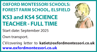 Montessori School seeks KS3 and KS4 SCIENCE TEACHER - FULL TIME