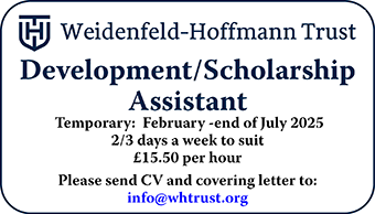 Development/Scholarship Assistant required for Weidenfeld-Hoffman Trust