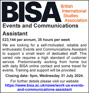 BISA seek an Events and Communications Assistant