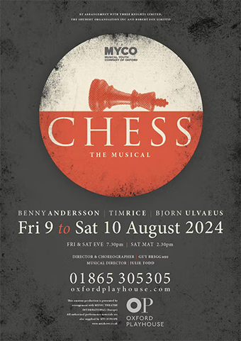 Musical Youth Company of Oxford presents Chess the Musical, Oxford Playhouse, Fri 9th & Sat 10th Aug