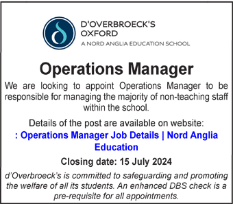 d'Overbroecks seeks Operations Manager