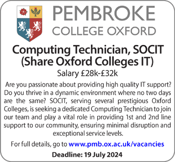 Pembroke College seeks Computing Technician