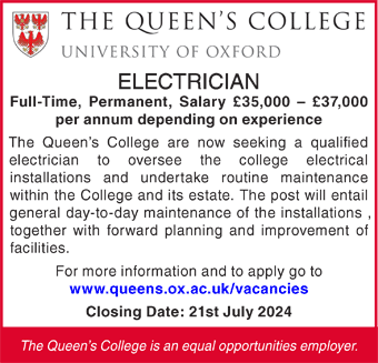 Queen's College seek Electrician