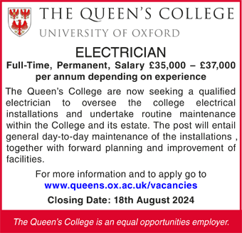 Queen's College seek Electrician