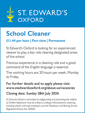 St Edwards School seek School Cleaner