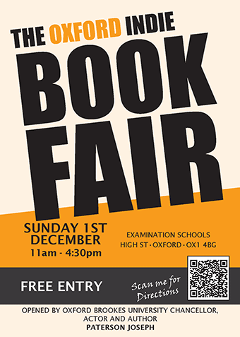 Oxford Indie Book Fair, Sunday 1st December, Examinations School