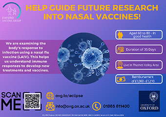 Help guide future research into nasal vaccines