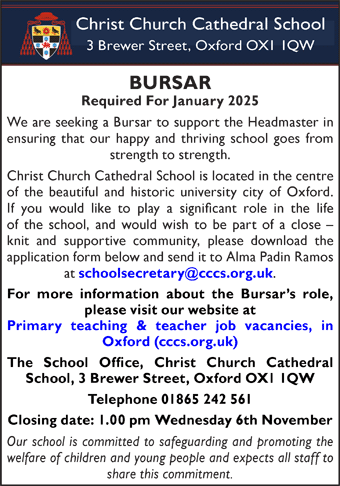 Christ Church Cathedral School seeks Bursar