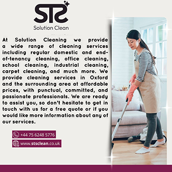 Solution Cleaning Services offer regular domestic and end of tenancy cleaning