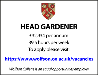 Wolfson College seeks a Head Gardener