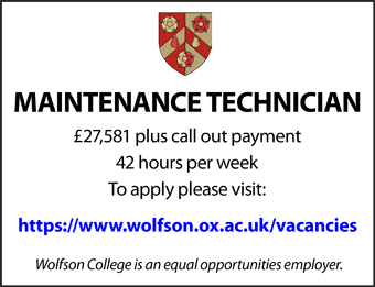 Wolfson College seeks a Maintenance Technician